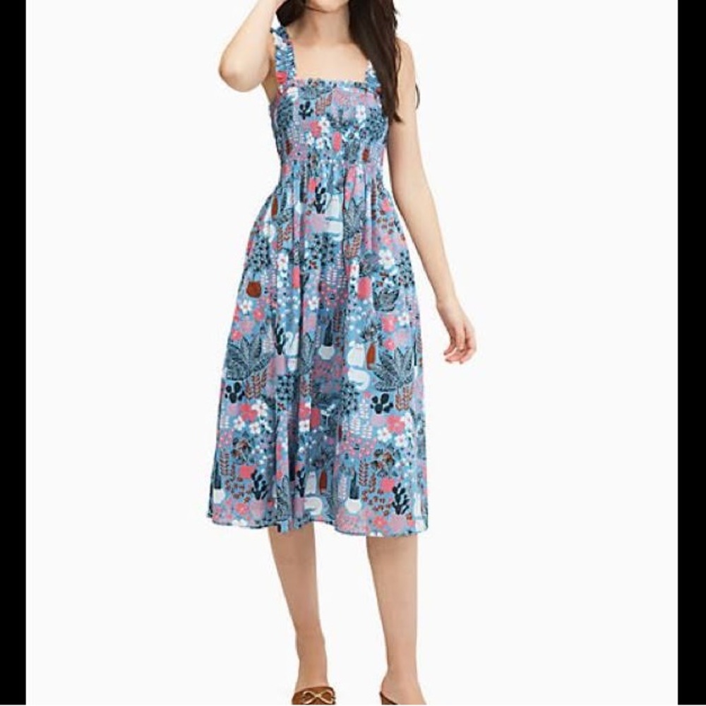 kate spade garden posy smocked dress